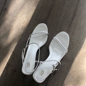 Ducie London white strappy heels